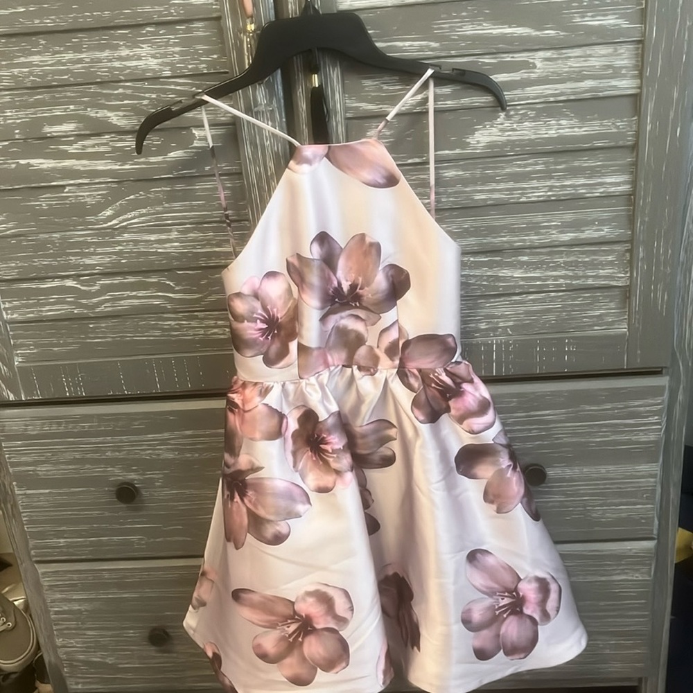 Purple floral dress XS